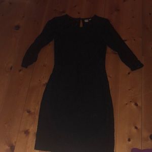 Black lace mini dress